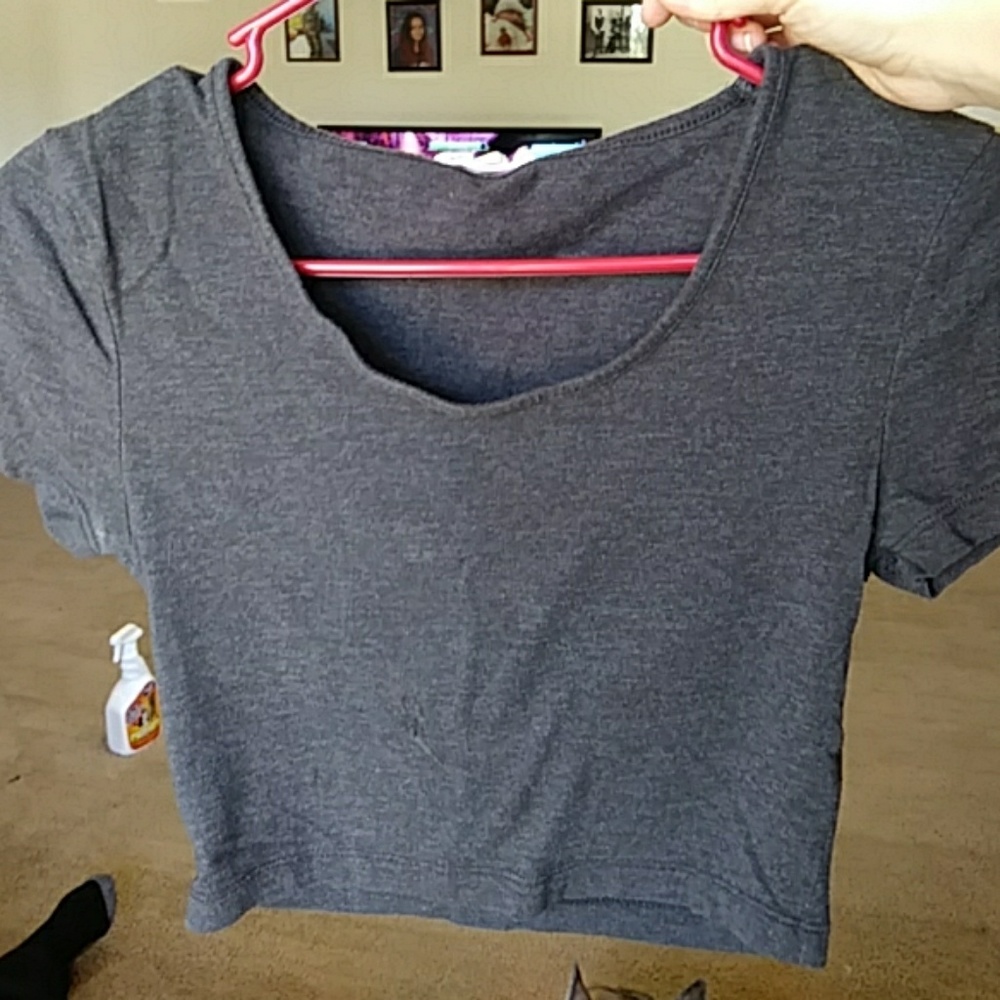 Grey crop top